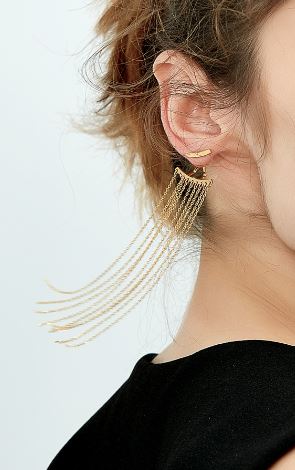 Let's Hang Gold Tassel Earrings