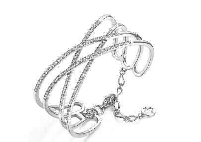 X Factor Pave Criss-Cross Bracelet