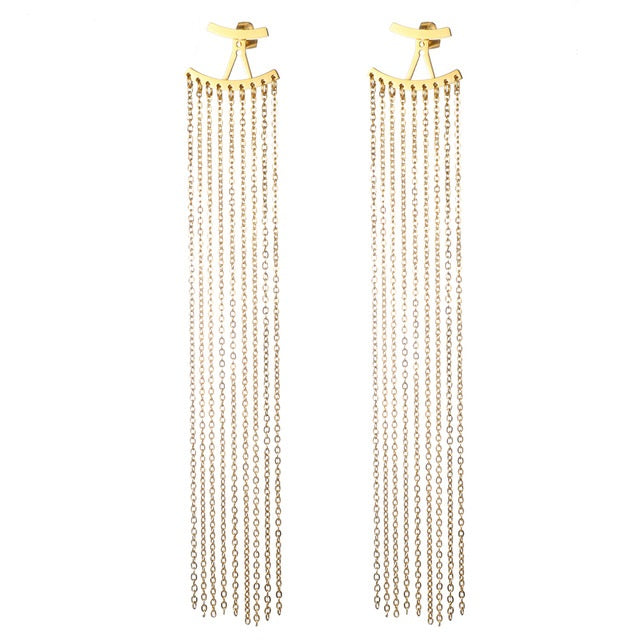 Let's Hang Gold Tassel Earrings