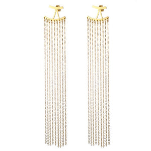 Let's Hang Gold Tassel Earrings