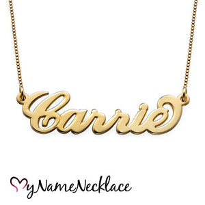 My Name Necklace Gold Carrie Necklace