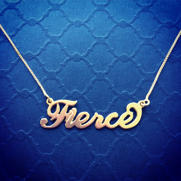 My Name Necklace Gold Carrie Necklace