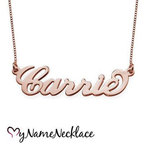 My Name Necklace Rose Gold Carrie Necklace