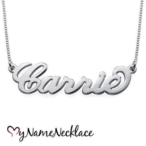 My Name Necklace Silver Carrie Necklace