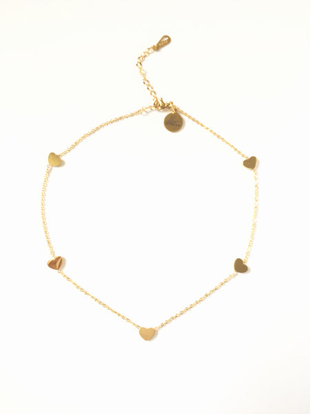 Love It Heart Choker (Gold)