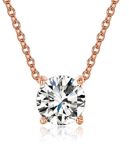 Minimalist Solitaire Diamond Necklace