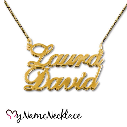 My Name Necklace Gold Carrie Two Names Necklace