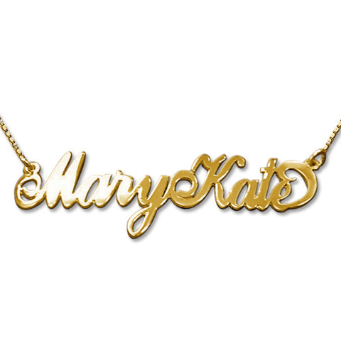 My Name Necklace Gold Carrie Two Capital Letter Necklace